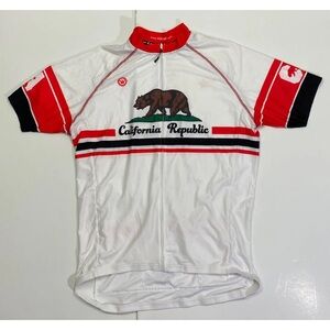 Canari Cycling Jersey California Republic Short Sleeve Shirt Full Zip Size XL